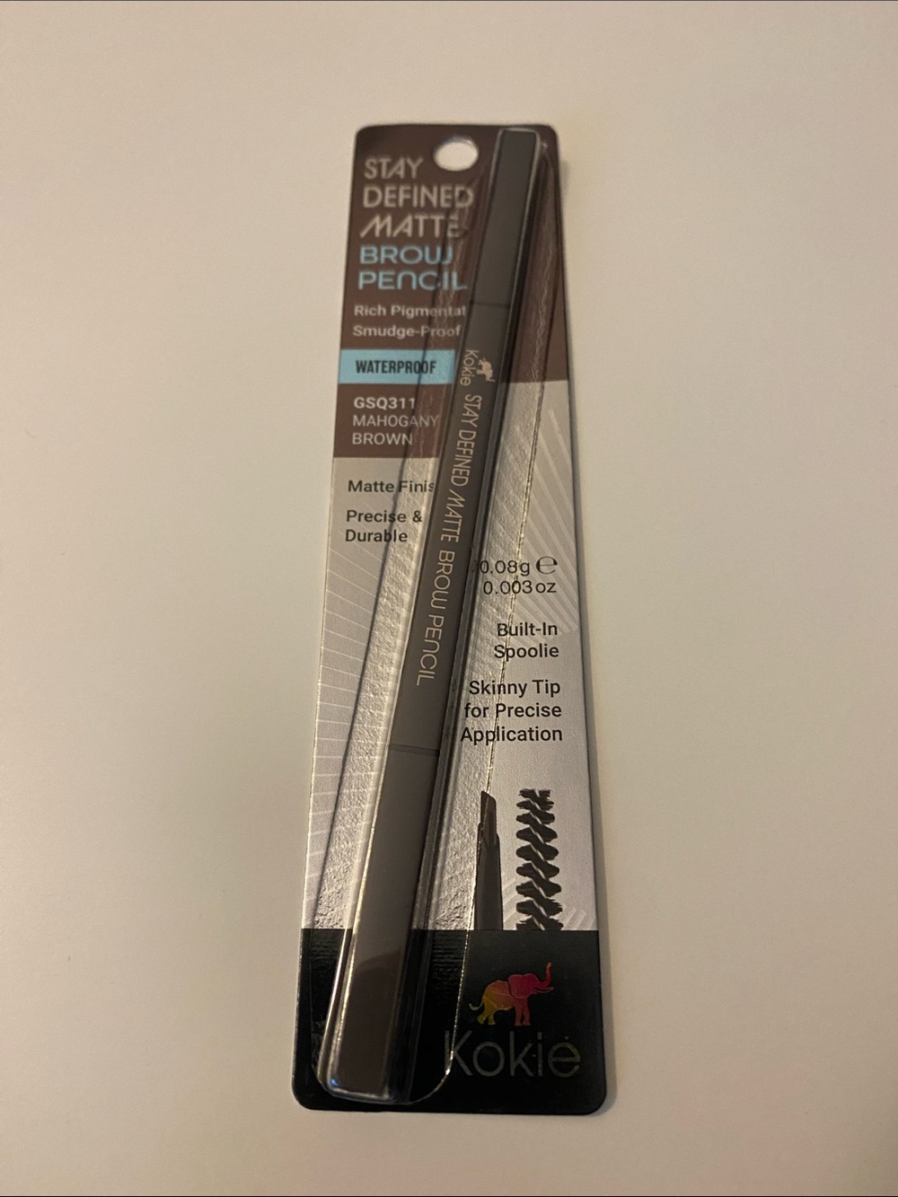 Kokie Stay Defined Matte Brow Pencil MAHOGANY BROWN